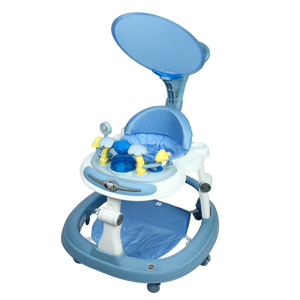 Bluetooth Baby Walker With Sunshield-Blue